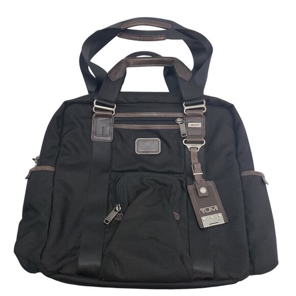 TUMI Business Bag Slim Brief Nylon Napa Leather